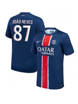 Paris Saint-Germain Joao Neves #87 Domaci Dres 2024-25 Kratak Rukavima